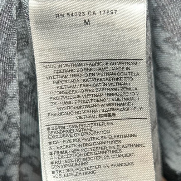 Banana Republic Sleeveless Faux Leather Neck Shift Dress- Grey/Black Size Medium - Picture 4 of 4